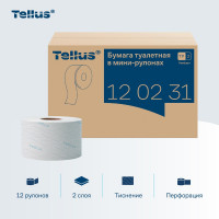 Туалетная бумага Tellus Advanced 170 м 2-слойная белая 120231 126502 22151