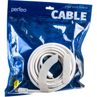 Кабель PERFEO ТВ вилка - ТВ розетка длина 10 м. T5005 30 010 732