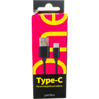 Кабель PERFEO USB2.0 A вилка - USB Type-C вилка черный длина 1 м. бокс U4703 30 013 254