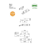 Шариковая защелка Amig 14-60 бронза 8822