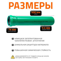 Труба ливневой канализации Ostendorf 110х500 мм 770320