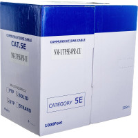 Кабель NEWMAX UTP, 4 пары, категория 5e, серый, 305м в катушке, NM-UTP5E4PR-CU