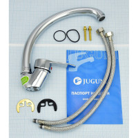 Одноручный смеситель для мойки Juguni JGN0410/D, литой поворотный излив 0402.605