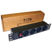 Блок розеток TWT 10 4 шт., 10A 250V, без шнура питания PDU10-10A4P