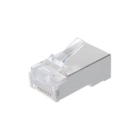 Коннектор RJ-45 TWT 8P8C FTP категория 5e, экранированный, универсальный, 100 шт. в упаковке PL45/S-8P8C