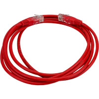 Патч-корд TWT RJ45-RJ45, 4 пары, UTP, категория 5е, 2 м, красный, 45-45-2.0-RD