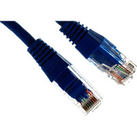 Патч-корд TWT RJ45-RJ45, 4 пары, UTP, категория 5е, 0.3 м, синий, 45-45-0.3-BL