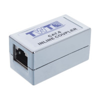 Соединитель 2-х портов RJ-45, экранированный, категории 6 TWT CP45STP6