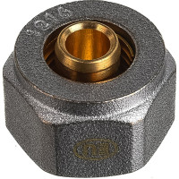 Соединитель обжимной коллекторный KROMWELL EUROS EВРОКОНУС для PEX трубы O16x2 - 3/4" EU.ST3288030 16x2x34_k