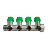 Коллектор KROMWELL с регулируемыми вентилями и переходами на резьбу, 4 выхода EU.ST3078145 4x34x12_k