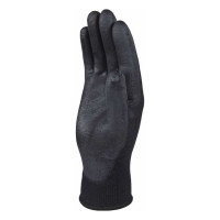 Полиэстеровые перчатки с полиуретановым покрытием Delta Plus цвет черный, р.8 VE702PN08