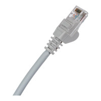 Патч-корд LANMASTER RJ45-RJ45, 4 пары, UTP, категория 5е, 5 м, серый, LSZH, LAN-PC45/U5E-5.0-GY