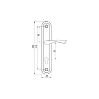 Ручка на планке PUNTO P90 8504 CRONA AB 41975