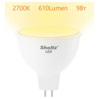 Светодиодная лампа Sholtz MR16 9Вт GU5.3 2700К 220В LMR3134