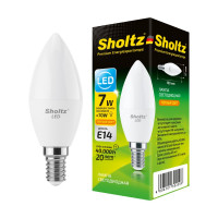 Светодиодная лампа Sholtz свеча 7Вт E14 3000К 220В LEC3025