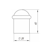 Дверной упор PUNTO DS PF-40 CP-8 хром 34731