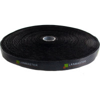 Хомут-липучка LANMASTER шириной 20 мм, 30 м, черный LAN-VCM30M-BK