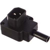 Вилка LANMASTER IEC 60320 C14, 10A, 250V, угловая, разборная, черная LAN-IEC-320-C14/90