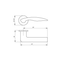 Раздельная ручка ARMADILLO WAVE URS BPVD-77 вороненый никель 39243