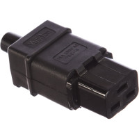 Электрическая кабельная вилка LANMASTER IEC 60320, C19, 16A 250V, разборная, черная LAN-IEC-320-C19
