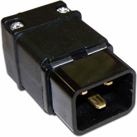 Электрическая кабельная вилка LANMASTER IEC 60320, C20 16A 250V, разборная, черная, LAN-IEC-320-C20