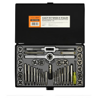 Набор метчиков и плашек М3-12 WIEDERKRAFT 40 предметов, метрическая резьба WDK-DTM3040