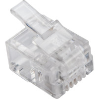 Телефонный коннектор TWT RJ-12 6P4C для розетки, 100 шт. в упаковке PL12-6P4C/100