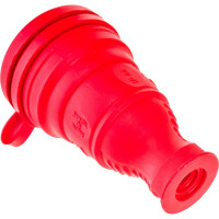 Каучуковый разъем ЭРА R8REDIP44 c заземлением, прямой, 16A, IP44, красный Б0044548