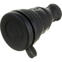Каучуковый разъем ЭРА R8BIP44 c заземлением, прямой, 16A, IP44, черный Б0044541