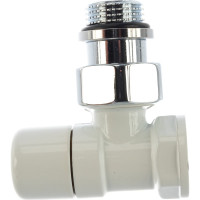 Запорный угловой клапан SR Rubinetterie Ovus 1/2, цвет белый 0453-1500VC0A