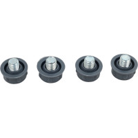 Крепеж номерного знака DolleХ, с заглушкой-колпачком, хром, KNV-01