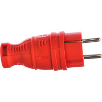 Каучуковая вилка ЭРА V8REDIP44 з/з, прямая, 16A, IP44, красная Б0044547