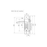 Врезной замок НОРА-М N200 96 правый мат. никель 15557
