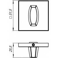 Поворотная ручка ARMADILLO WC-BOLT BK6 USS MWSC-33 Итальянский тисненый 39267