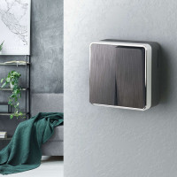 Выключатель WERKEL W5020004 двухклавишный Gallant графит рифленый a051337