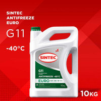Антифриз Sintec EURO G11 (-40) 10 кг, зеленый 990571