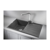Мойка кухонная кварцевая GRANULA GR-8002 графит 8002_ГРАФИТ