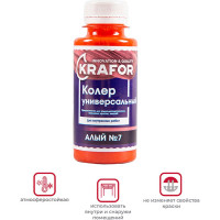 Универсальный колер Krafor № 7 алый 0.1 л 32156