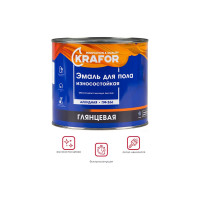 Износостойкая эмаль для пола Krafor ПФ-266 желто-коричневая 1.9 кг 6 26018