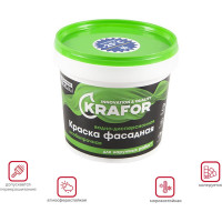 Фасадная особопрочная краска Krafor в/д 1.5 кг 6 42163
