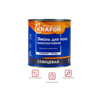 Эмаль Krafor ПФ-266 для пола желто-коричневая 2.7 кг