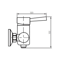 Смеситель Dorff Logic new, для душа, из нержавеющей стали D3020000SS