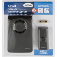 Беспроводной звонок Uniel UDB-014W-R1T1-36S-100M-BL 36 мелодий UL-00006433