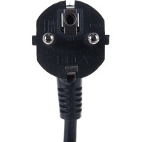 Сетевой шнур с вилкой Lux V3 ПВС 3x0.75 мм 3 м черный c заземлением 4606400001379