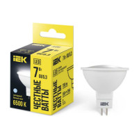 Лампа IEK LED MR16 софит 7 Вт 230 В 3000К GU5.3 LLE-MR16-7-230-30-GU5