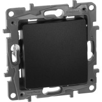 Переключатель Legrand одноклавишный Legrand Etika 10А 250В безвинтовые зажимы антрацит 672605