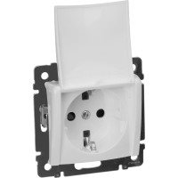 Розетка Legrand с заземлением Legrand Valena со шторками с защитной крышкой 16А 250В винтовые зажимы белый 774422