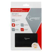 Внешний корпус Gembird 2.5" USB 2.0 SATA металл черный EE2-U2S-5