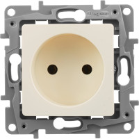Розетка Legrand без заземления Legrand Etika без шторок 16А 250В винтовые зажимы слоновая кость 672320