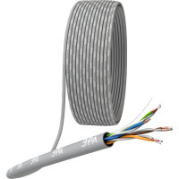 Кабель витая пара ЭРА U/UTP, 4x2x24AWG, Cat5e, CCA, PVC, 50м, SIMPLE, 12/3 Б0044438